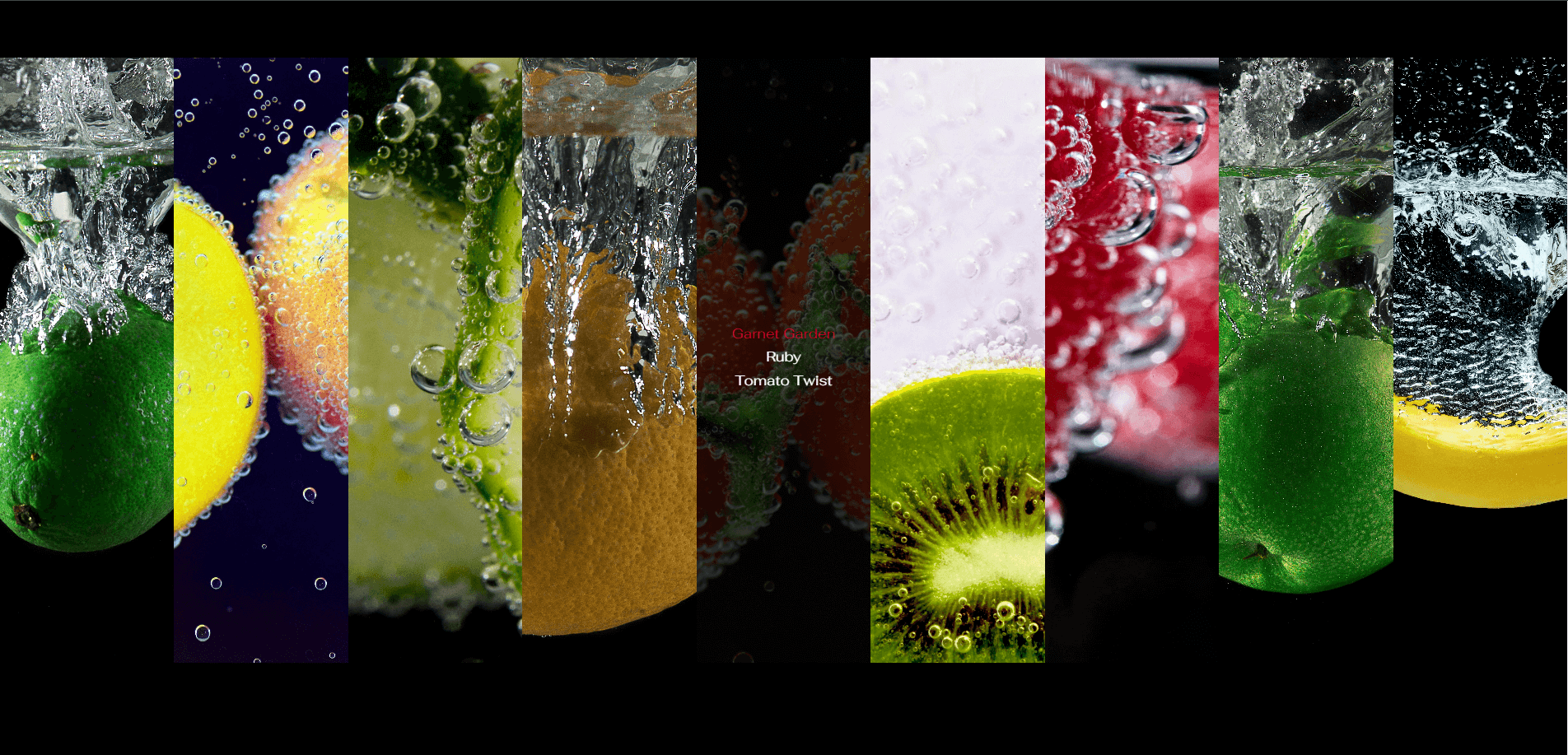 Image of fruit/vegtables in fizzy water